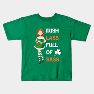 Irish lass full of sass Kids T-Shirt